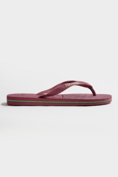 Havaianas Women's Brazil Logo Flip Flop Sandal In Amaranth, Women's At Urban Outfitters In Multi