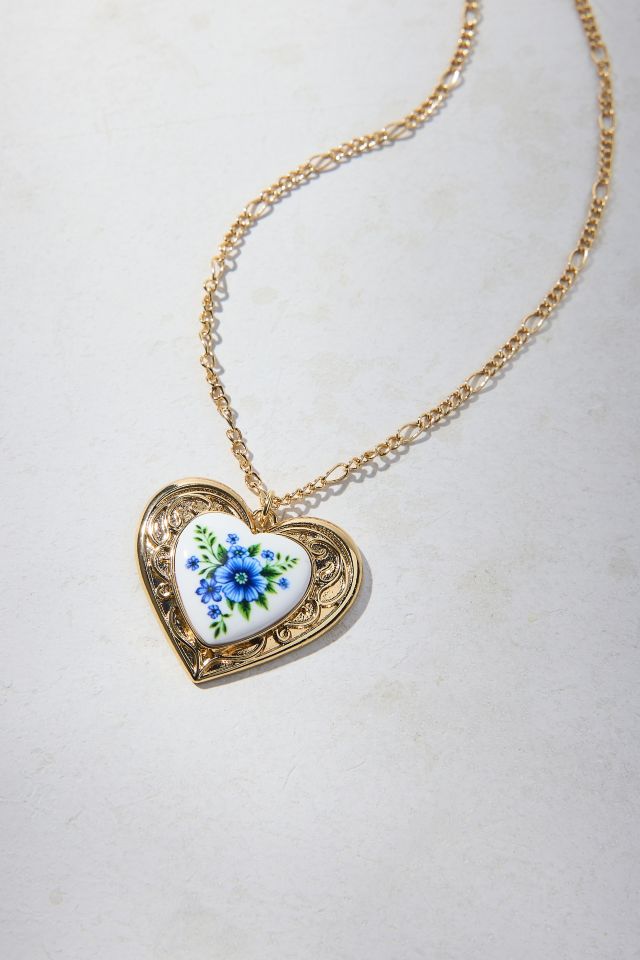 Tennessee Enameled Heart Pendant Necklace #1