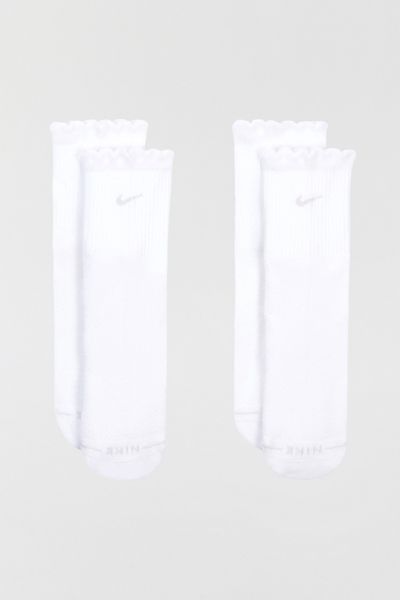 Nike Everyday Elevated Ruffle Edge Crew Socks 2-Pack