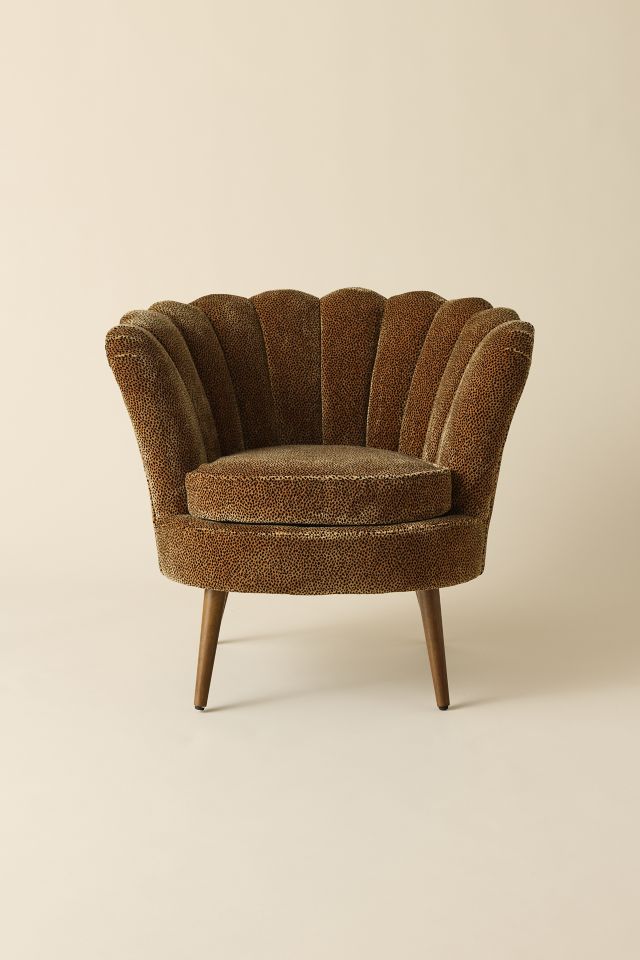 Stella Leopard Channel Velvet Chair #1