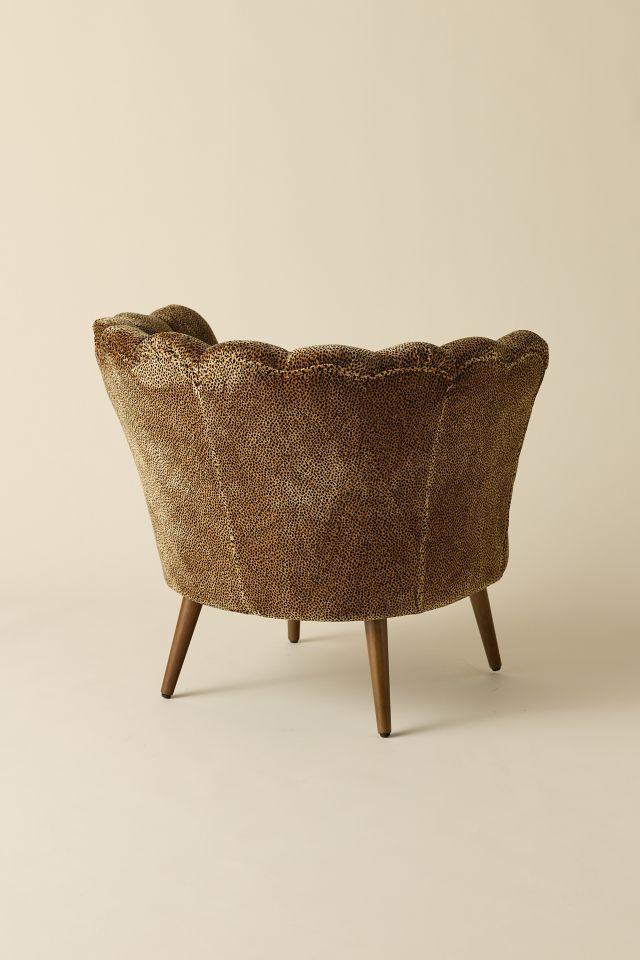 Stella Leopard Channel Velvet Chair #2