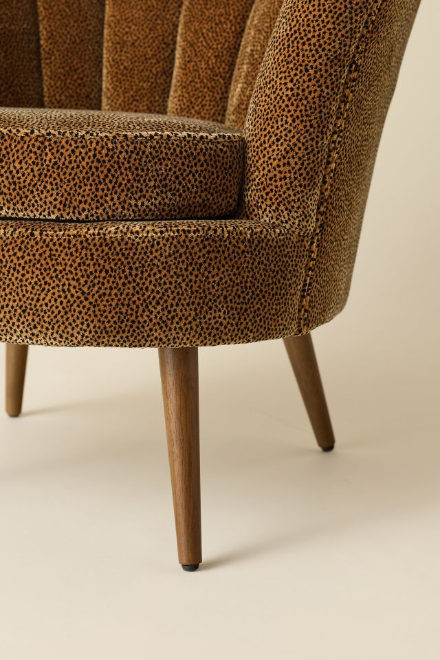 Stella Leopard Channel Velvet Chair #3