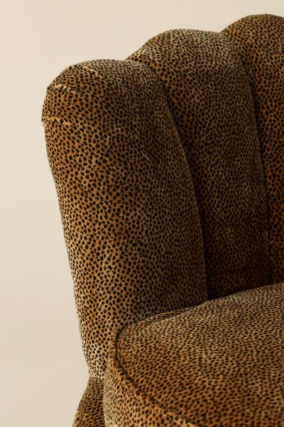 Stella Leopard Channel Velvet Chair
