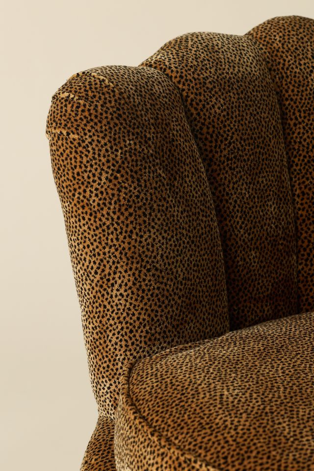 Stella Leopard Channel Velvet Chair #4