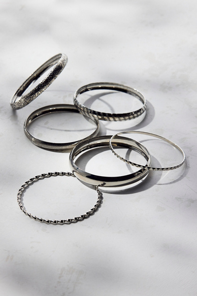 Protector Etched Bangle Bracelet Set