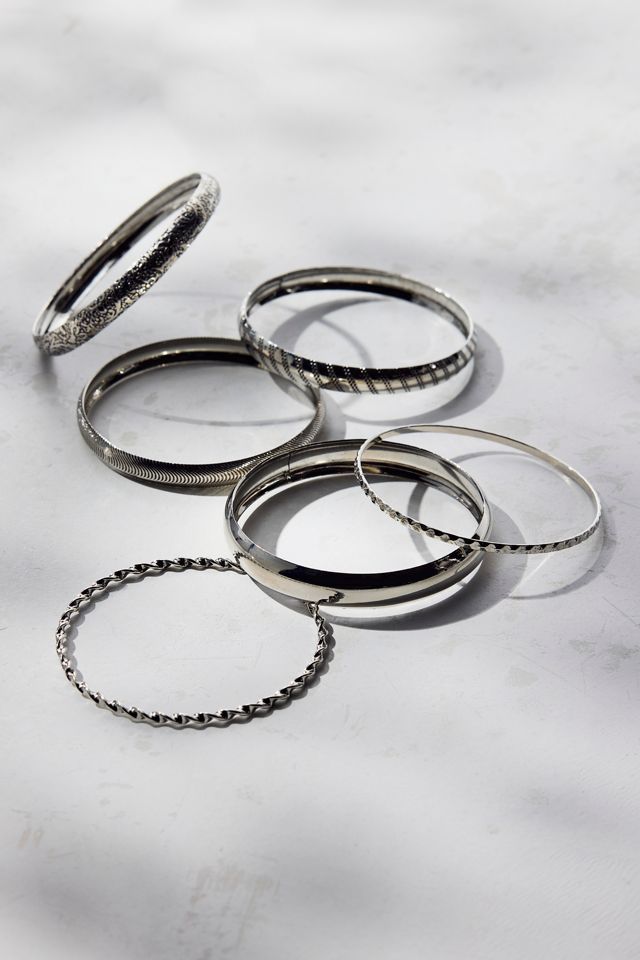 Protector Etched Bangle Bracelet Set #2