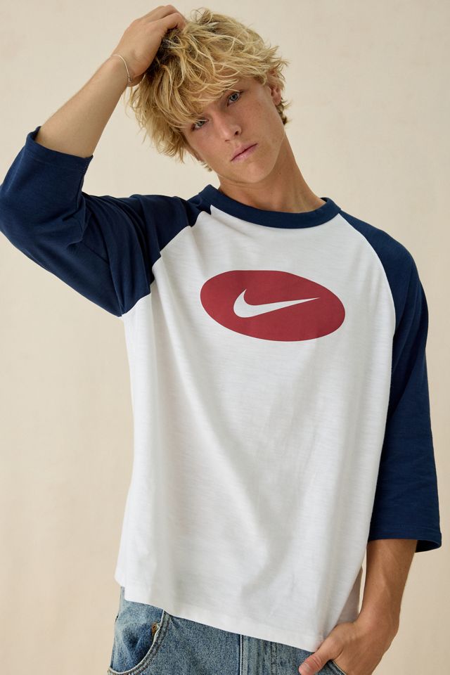 Nike Club Logo Graphic 3/4-Sleeve Raglan Tee #1