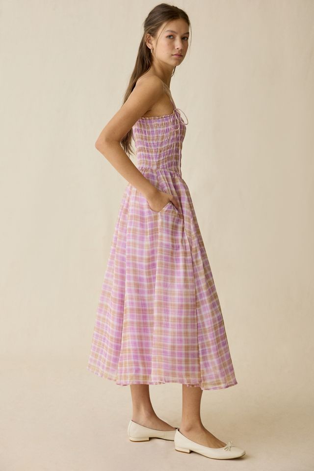 long sleeve purple dress Plus Surplice Neck Long Sleeves Swiss Dot Belted Chiffon Party Dress Purple / 2XL