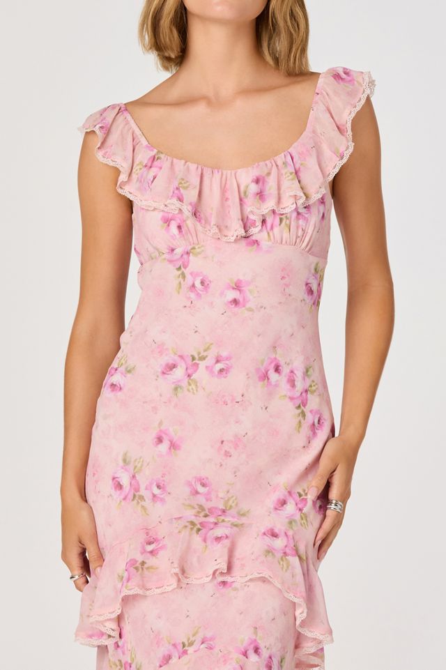 sachin and babi light blue dress Astr The Label Fritillaria Floral Maxi Dress