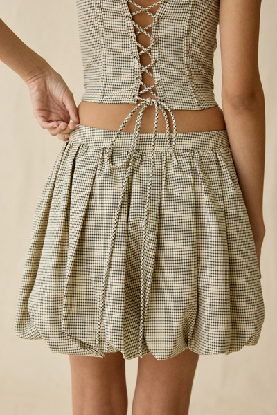 ASTR The Label Libi Plaid Pleated Mini Skirt