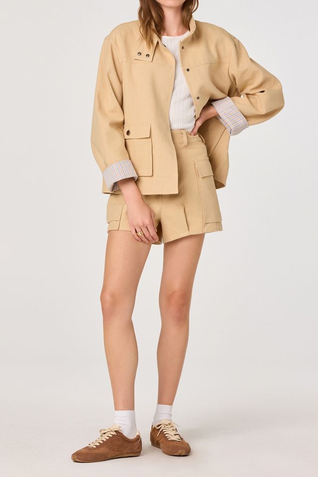 ASTR The Label Beron Khaki Utility Jacket #2