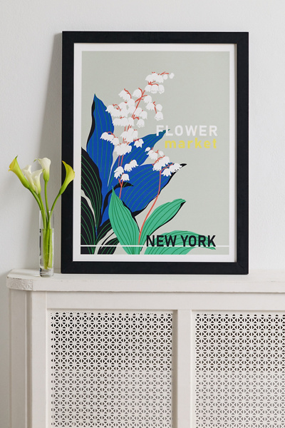 ANNICK Flower Market New York Art Print