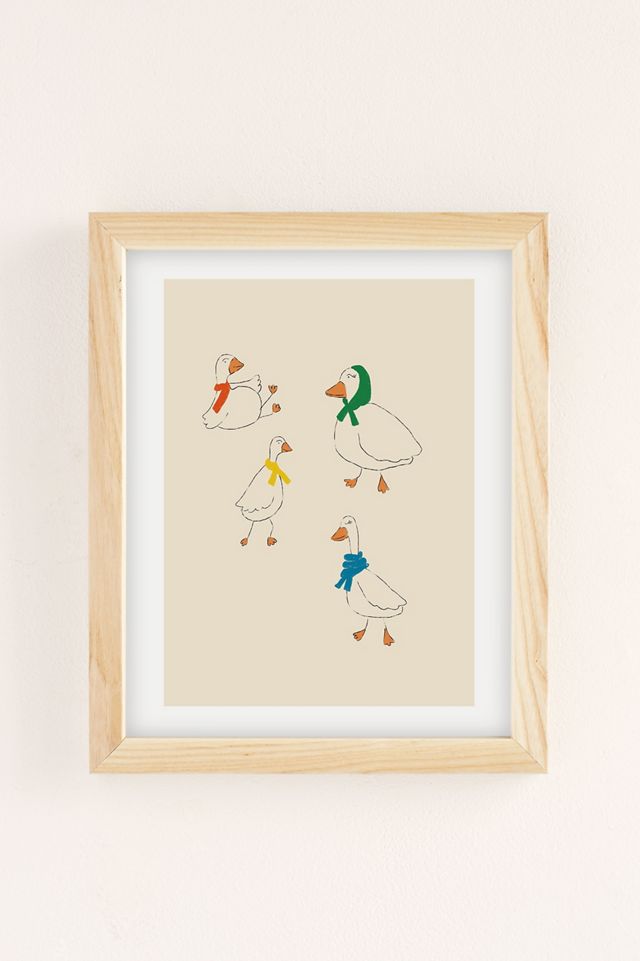 ANIAGRETASTUDIO Ducks Scarves Art Print #1