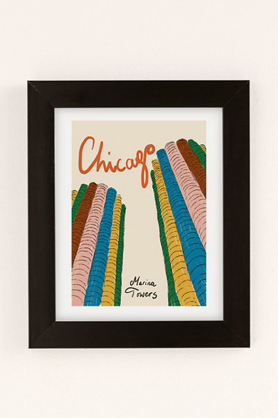 ANIAGRETASTUDIO Marina Towers Chicago Art Print