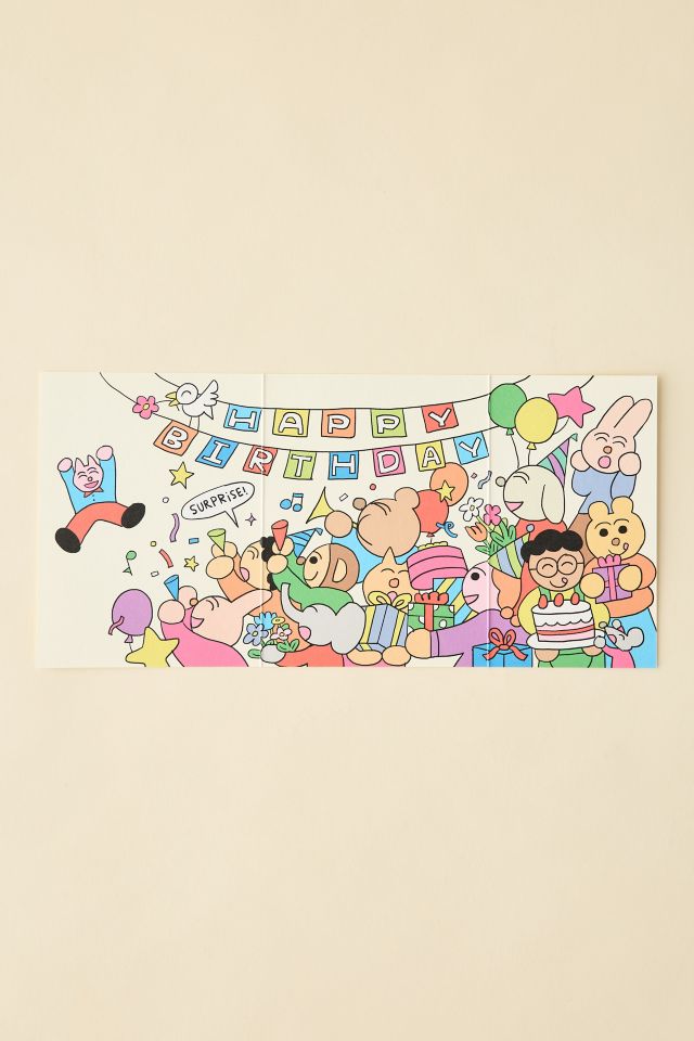 Wrap Shhh Surprise Fold Out Birthday Card #1