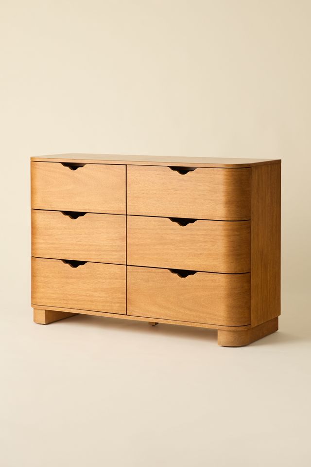 Commode courte Naia en bois à 6 tiroirs #2