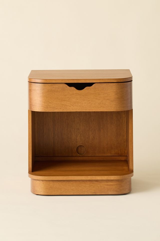Naia Wood Storage Nightstand #1