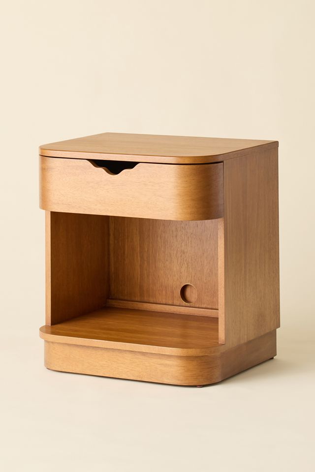Naia Wood Storage Nightstand #2
