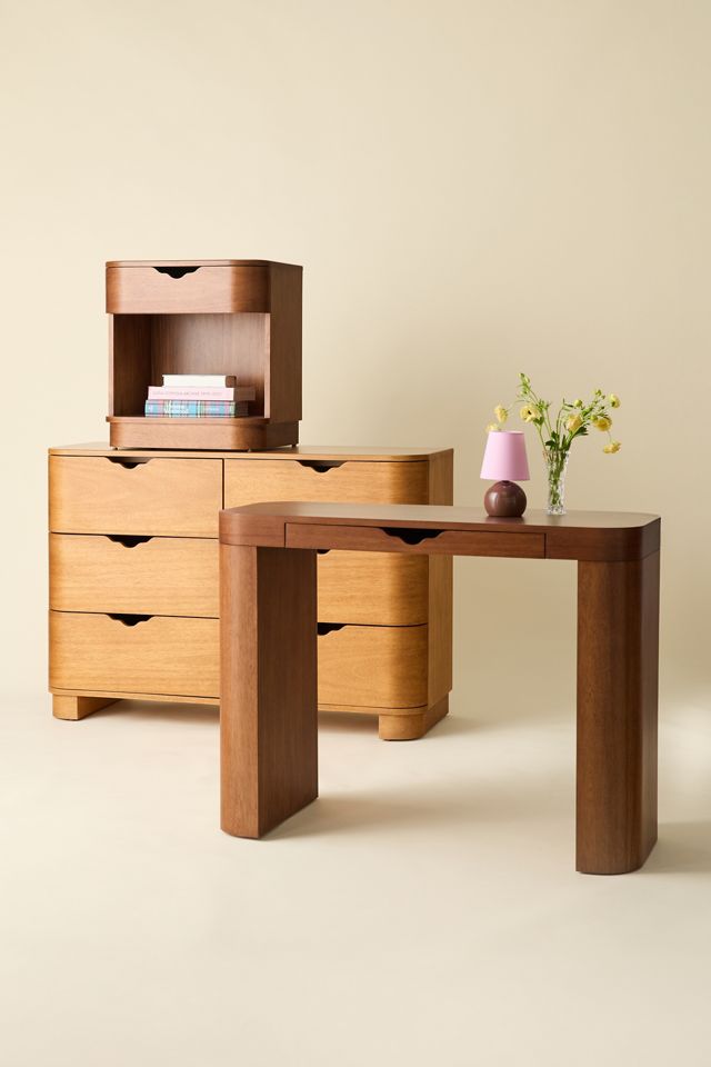 Naia Wood Storage Nightstand #5