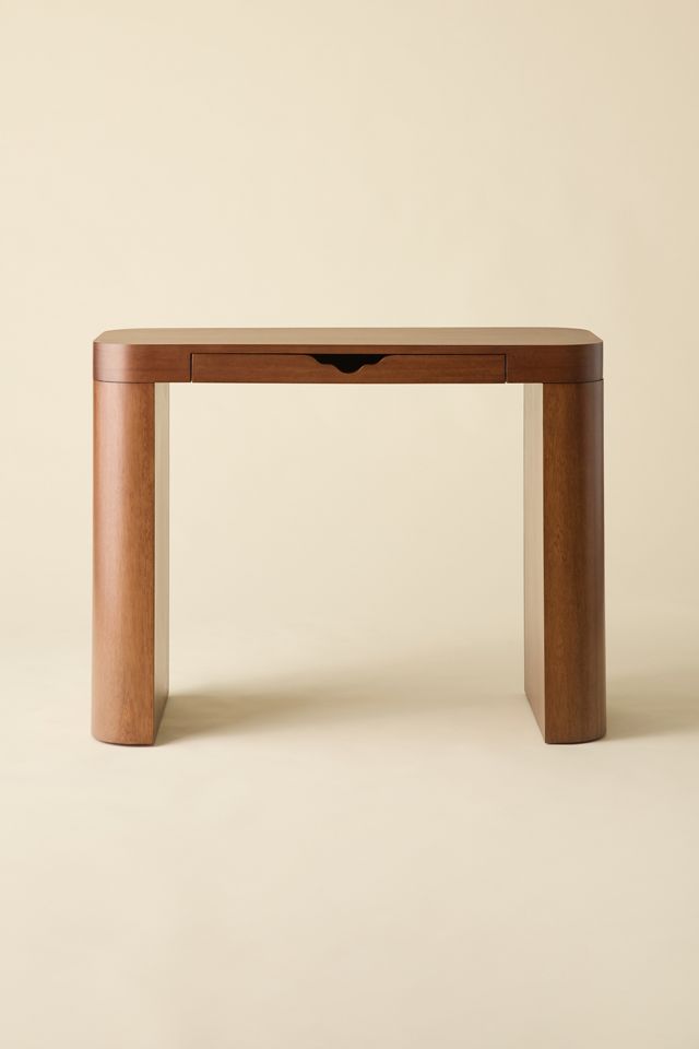 Naia Curved Wood Writing Desk #1