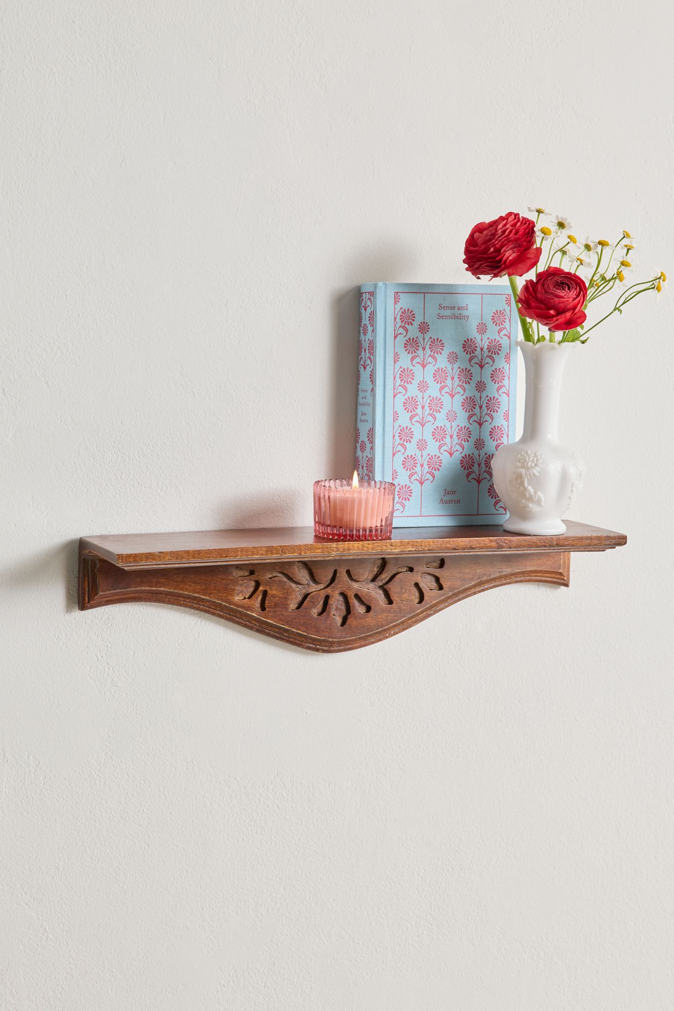 Gracie Reversible Ledge Wood Wall Shelf - Dark Brown, Regular, ONE SIZE