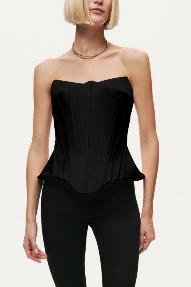 Nocturne Sculpted Satin Corset Top #2