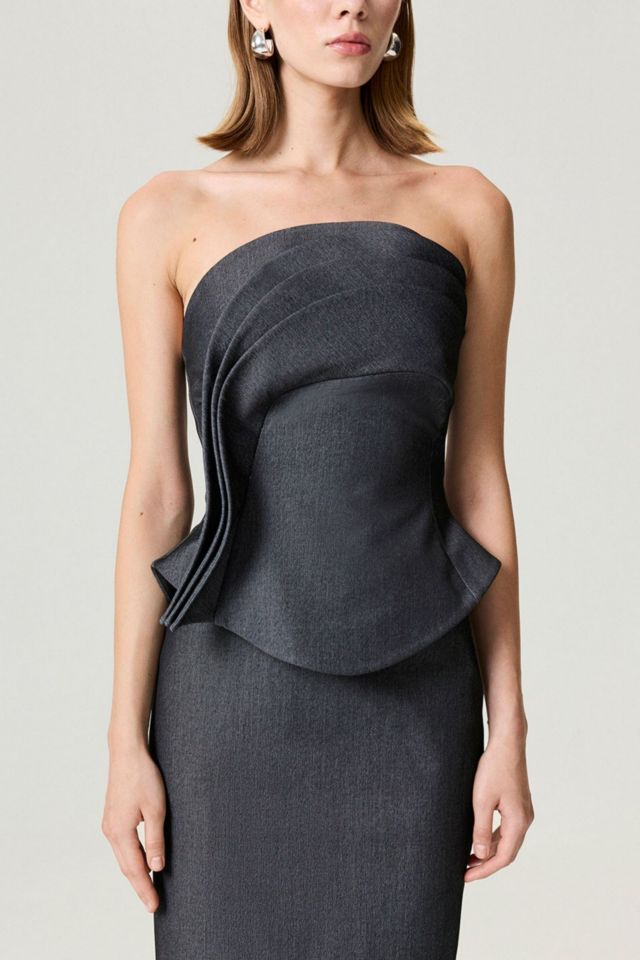Nocturne Strapless Ruffled Bustier Top #1