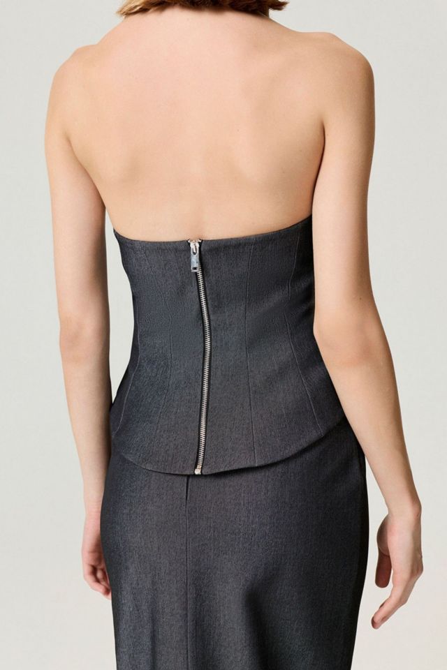 Nocturne Strapless Ruffled Bustier Top #2