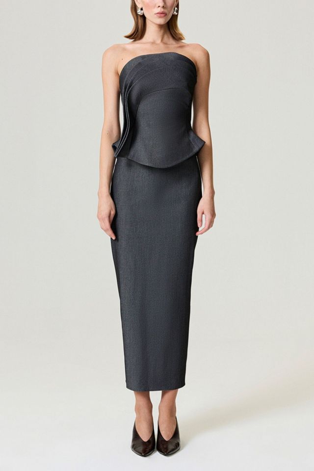 Nocturne Strapless Ruffled Bustier Top #3