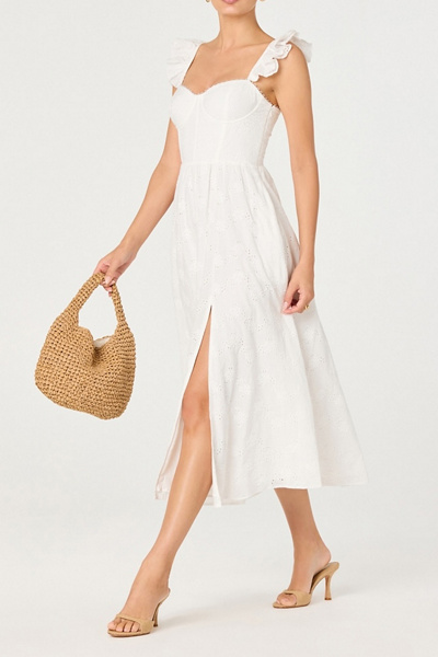 ASTR the Label Wedelia Dress in White - Size S