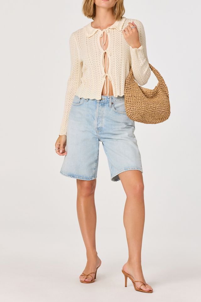 ASTR The Label Fannie Pointelle Knit Tie-Front Cardigan #2