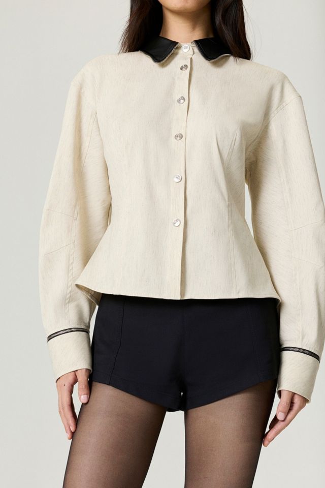 Nocturne Contrast Balloon Sleeve Blouse #2