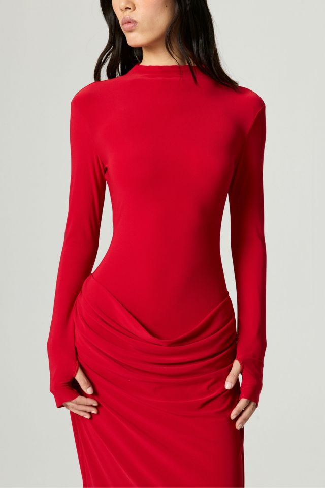 Nocturne High-Neck Ruched Maxi Dress #2