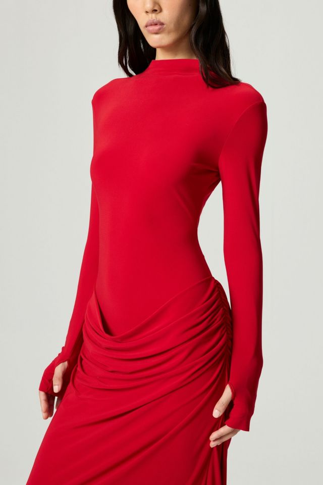 Nocturne High-Neck Ruched Maxi Dress #3