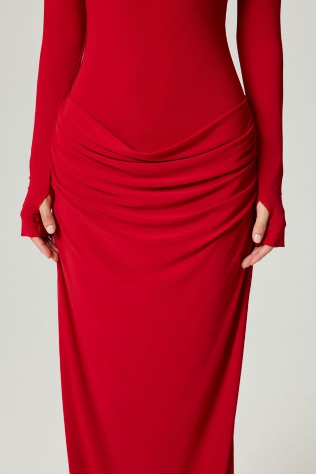 Nocturne High-Neck Ruched Maxi Dress #4
