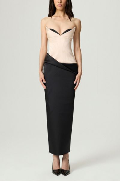 Nocturne Draped Sweetheart Corset Dress