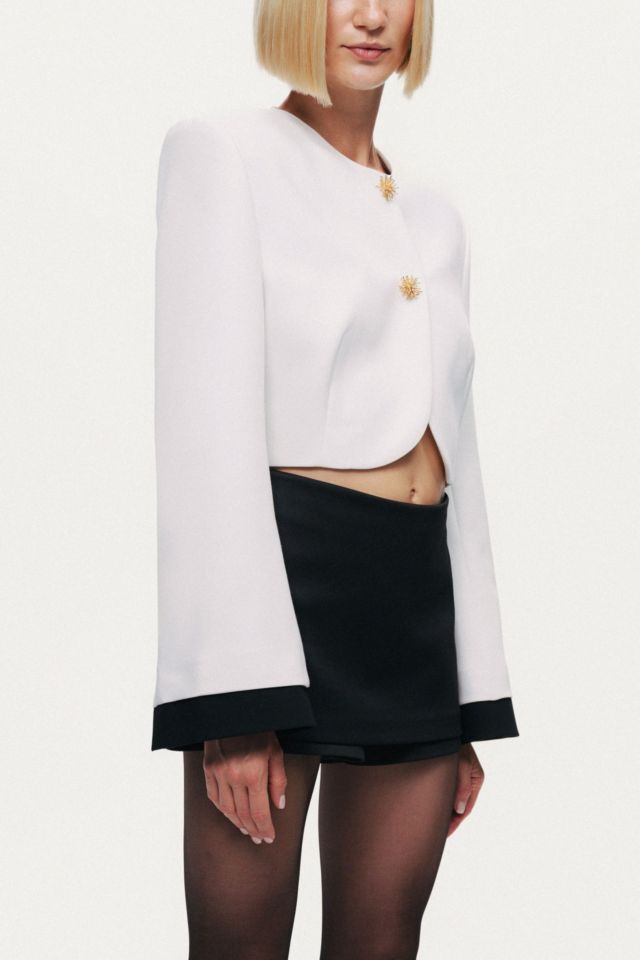 Nocturne Gold-Button Cropped Jacket #1