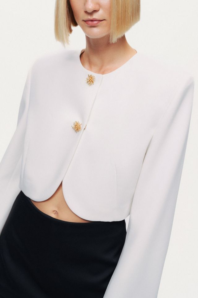 Nocturne Gold-Button Cropped Jacket #2