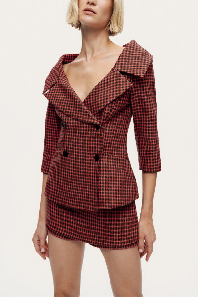 Nocturne Checked High-Rise Mini Skort #4
