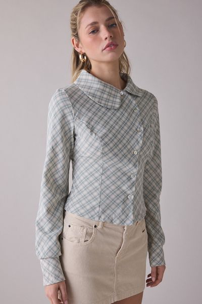Selected Femme - Chemise à fermeture éclair latérale - Blanc