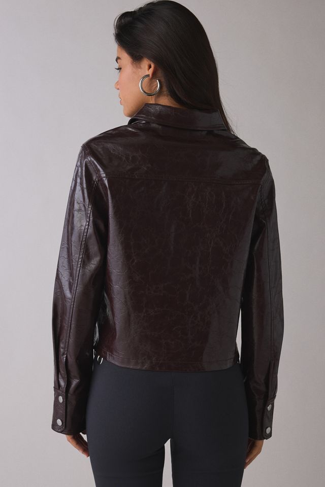 UO Roxy Zip-Up Faux Leather Moto Jacket #2