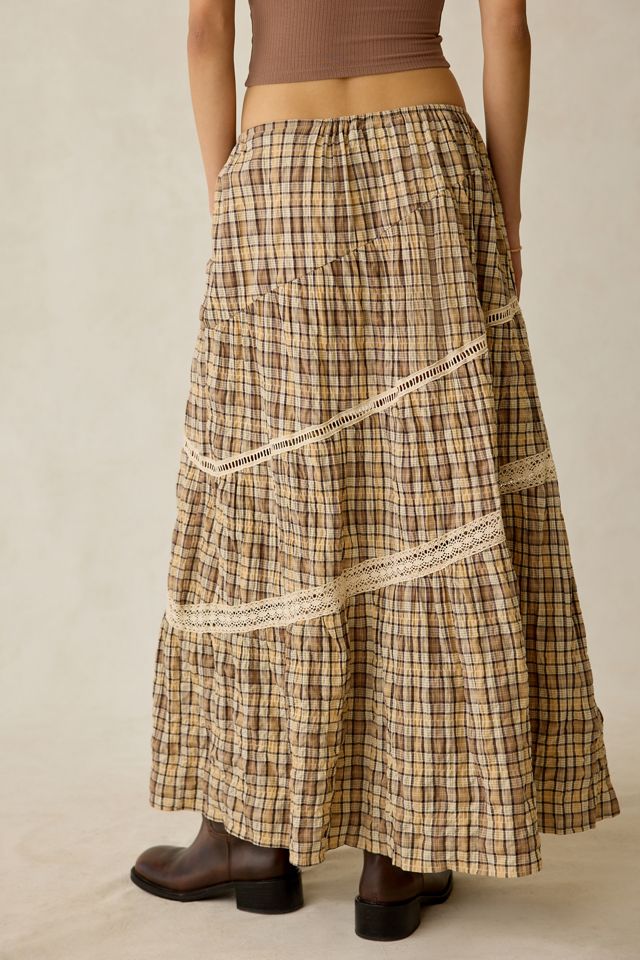 Daisy Street Clove Asymmetric Tiered Maxi Skirt #3