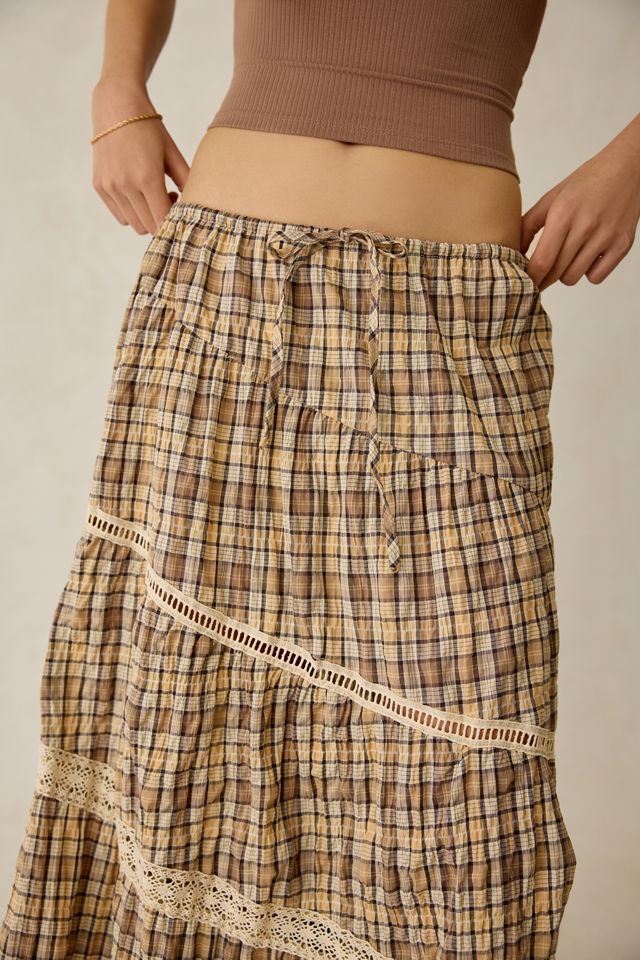 Daisy Street Clove Asymmetric Tiered Maxi Skirt #4