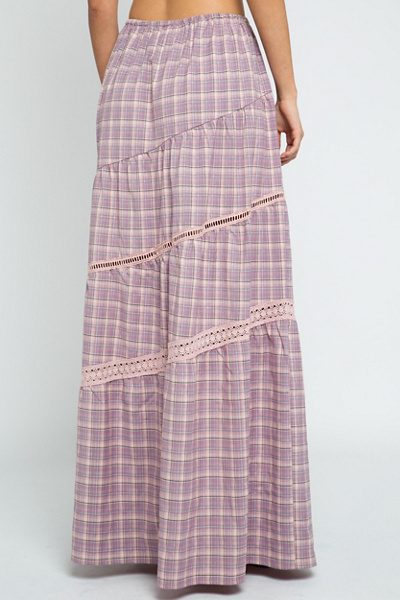 Daisy Street Clove Asymmetric Tiered Maxi Skirt