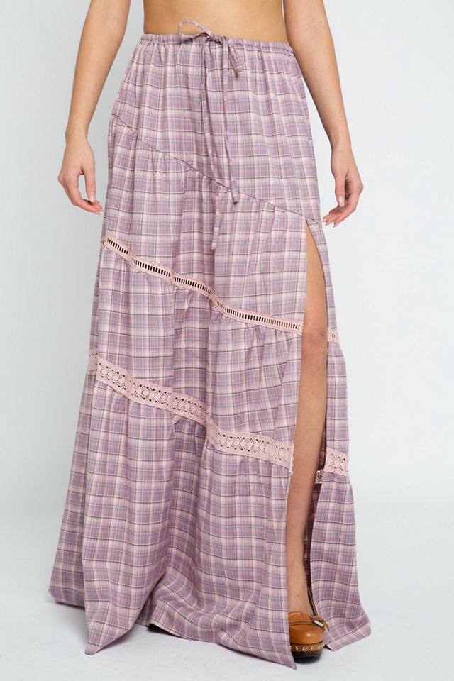Daisy Street Clove Asymmetric Tiered Maxi Skirt #2