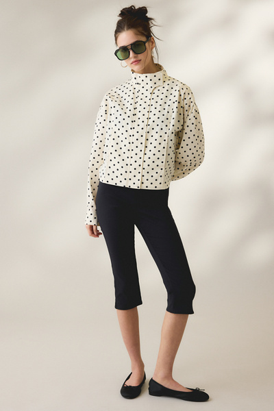 UO Allison Polka Dot Cotton Shirt Jacket