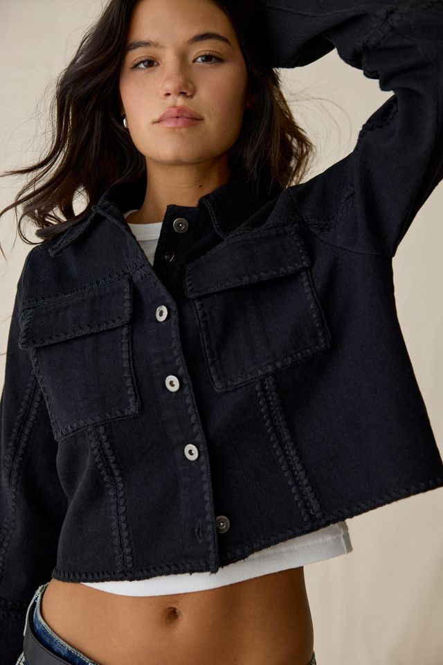 Veste en denim courte brodée Brixton En Saison #1