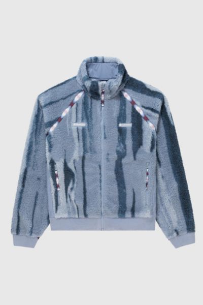 Madhappy Columbia High Pile Fleece Full-zip Jacket In Blue, Women's At Urban Outfitters In Blue