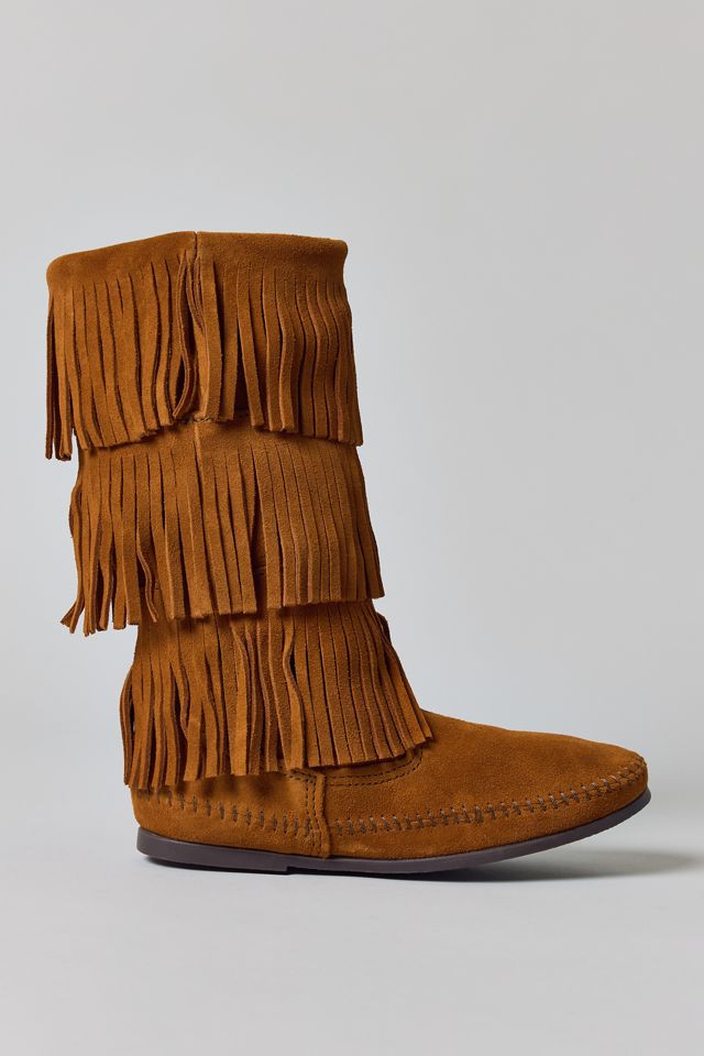Bottes à 3 rangées de franges Minnetonka #2