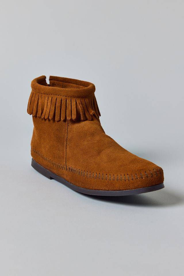 Bottes Minnetonka à fermeture éclair arrière à semelle dure #3